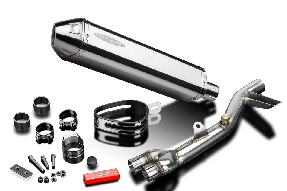 Honda NT700V Deauville 2006-15 Slip On 17" TriOval Stainless Exhaust Muffler Kit - Image 4 of 4