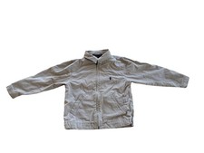 Polo Ralph Lauren Jacket Boys 5T Khaki Tan Zip Up Harrington Cotton Coat Toddler
