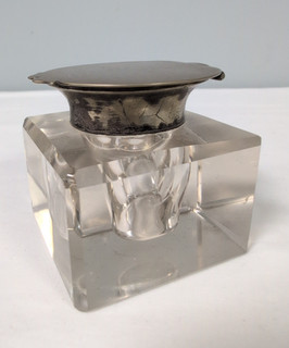 Vintage Square Inkwell from Desk