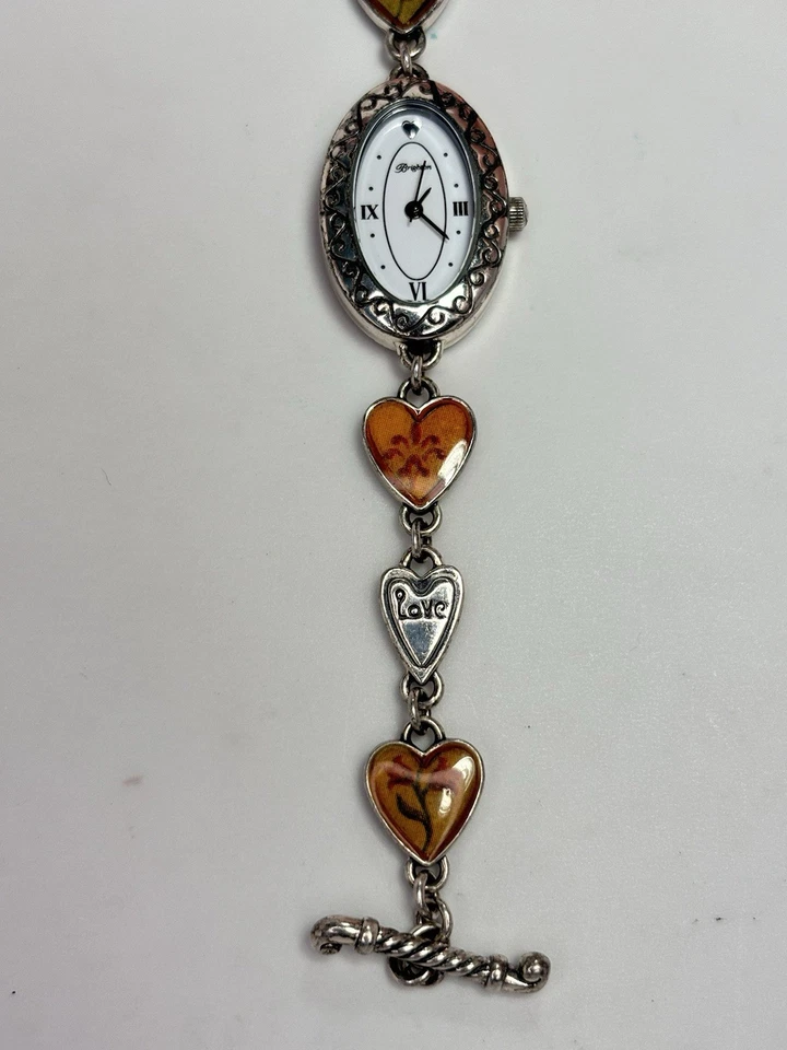 Брайтон Пикадилли женщины посеребренный сердце подвеска часы, винтажные подарки для нее - Изображение 4 из 4