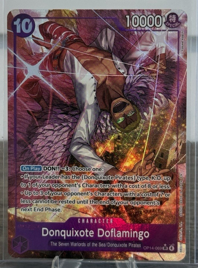 2025 One Piece The Azure Sea's Seven Donquixote Doflamingo #OP14-069 ALT ART