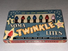 Vintage 1950's Noma Twinkle Christmas Lights