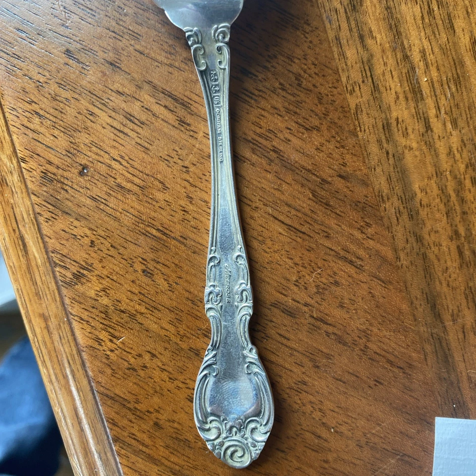 Cuchara de gelatina de plata esterlina Gorham estilo 1948 (6 1/8")... patrón Melrose Foto 3 de 4