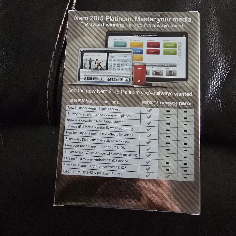 NERO 2015 PLATINUM / media software Sealed New. Fast Ship  - Image 2 of 4