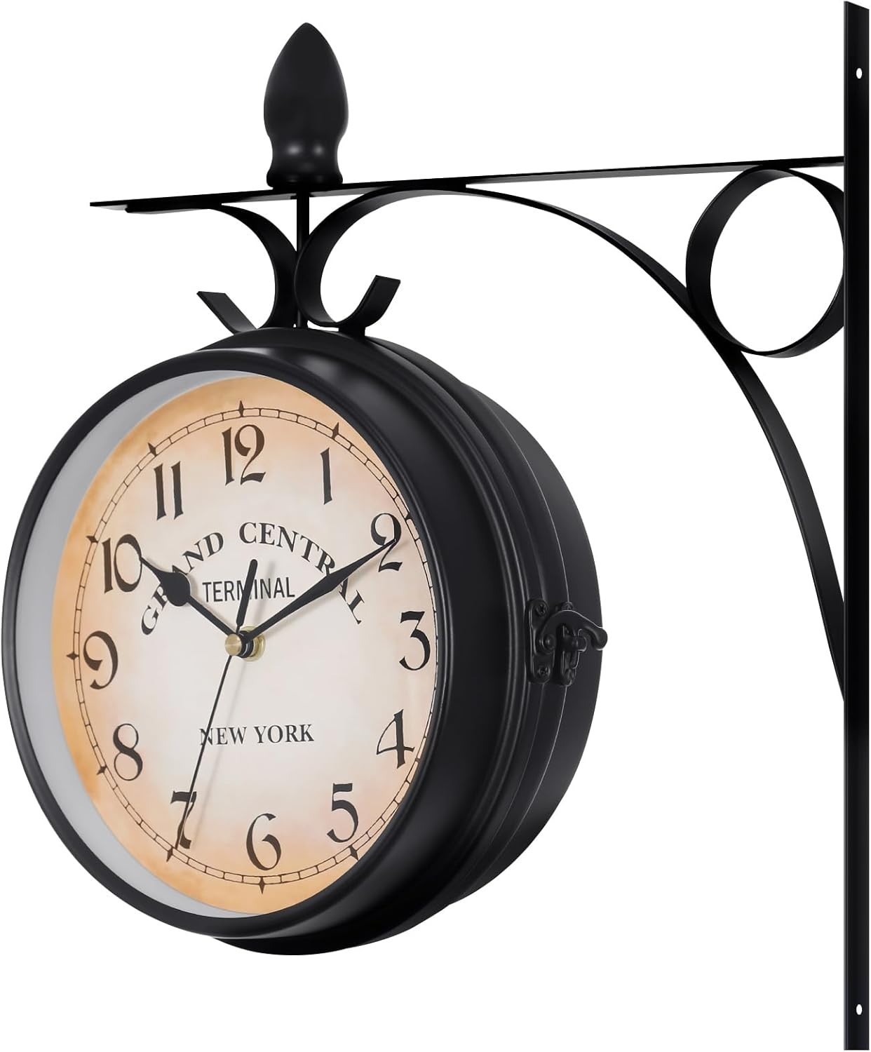 Vintage Double Sided Wall Clock, Retro Station Wall Clock, Industrial Wall Hangi