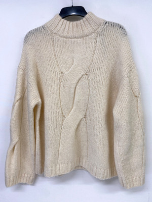Arket Chunky knit Wool & Alpaca Jumper womens M/L Creamy White 704
