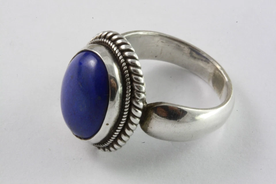 Design Lapislazzuli Anello Donna Anello IN Argento 925 Vero Argento / 560 - Immagine 3 di 4