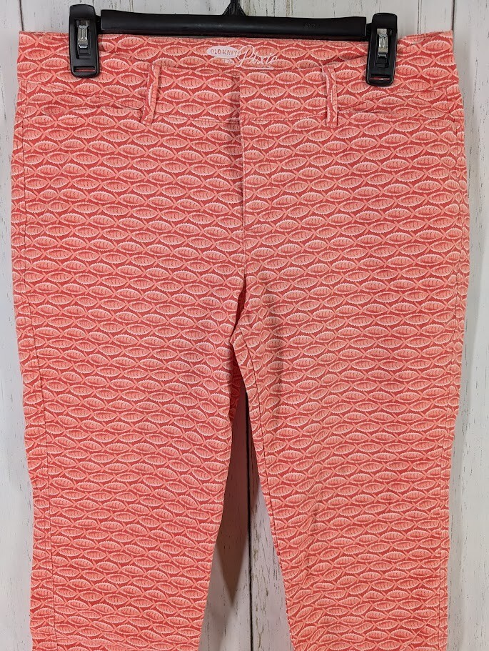Old Navy Size 6 Pixie Orange Fish Pattern Chinos … - image 4