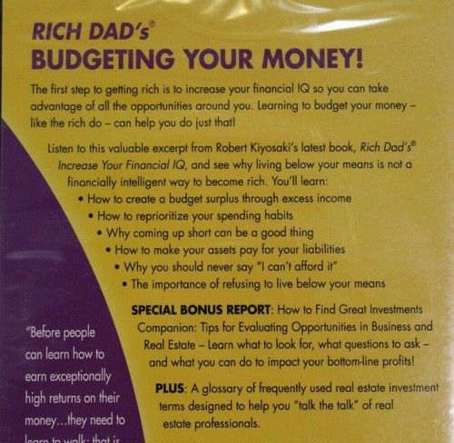 NEW Rich Dad's Budgeting Your Money! multimedia CD increase your financial IQ - Imagen 3 de 3