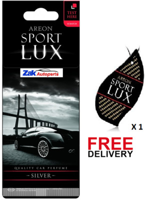 Areon Sport LUX Qualität Parfüm/Köln Karton Auto Lufterfrischer SILBER X 1