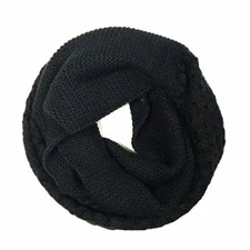 Wrapables Trendy Winter Warm Knit Infinity Scarf, Black