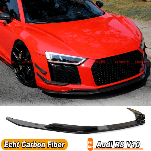 Passt für Audi R8 V10 Gen 2 2015-18 Carbon Frontspoiler Frontlippe Spoiler Lippe - Bild 1 von 12