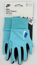 Nike Youth Unisex Club Fleece Gloves Blue Black Size MedTouch Screen Compatible
