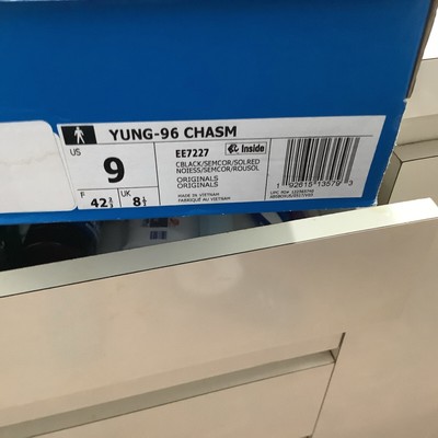 Size 9 - adidas Yung-96 Chasm Core Black