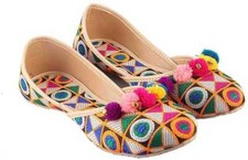 Indian Jutti Handmade Rajasthani Jutis Sandal Traditional Mojari Shoes Womens