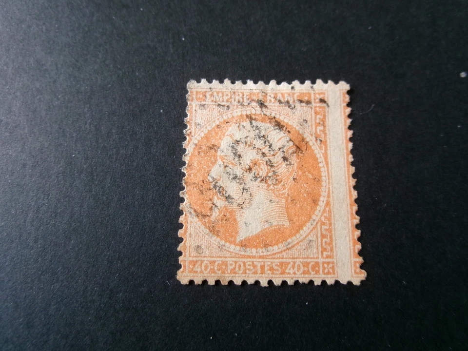 PIQUAGE à CHEVAL sur NAPOLÉON N°23 ORANGE oblitéré. - Photo 1/1