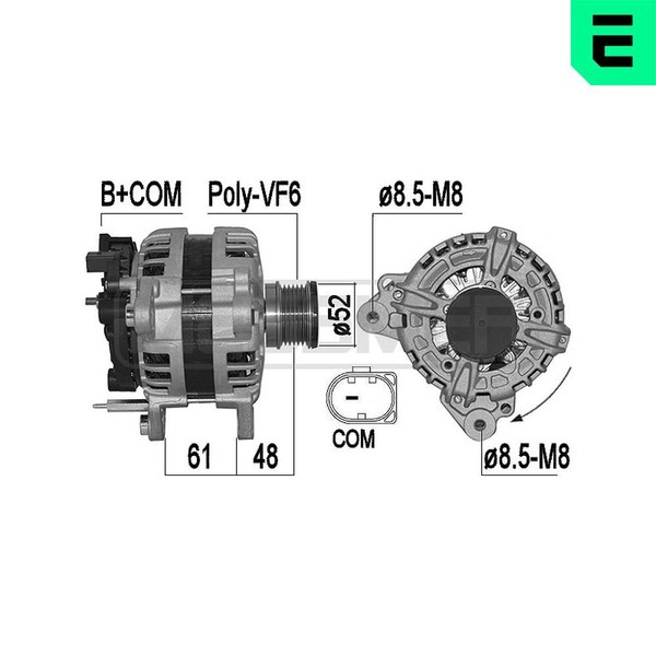 ERA Lichtmaschine Generator 140A 14V FüR VW Passat Variant 2.0 TDI 1.6-image