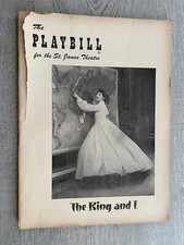 1952 Vintage Playbill The King and I - St James Theatre New York - torn front 🎭