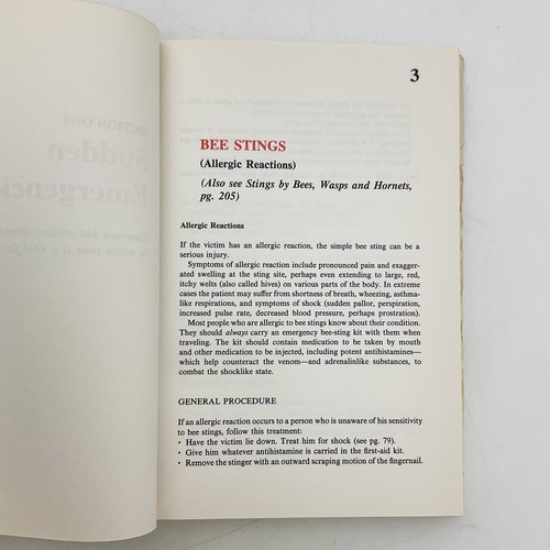 Emergency Handbook Peter Arnold Hardcover Book 1980 First‑Aid Manual Home - Picture 14 of 24