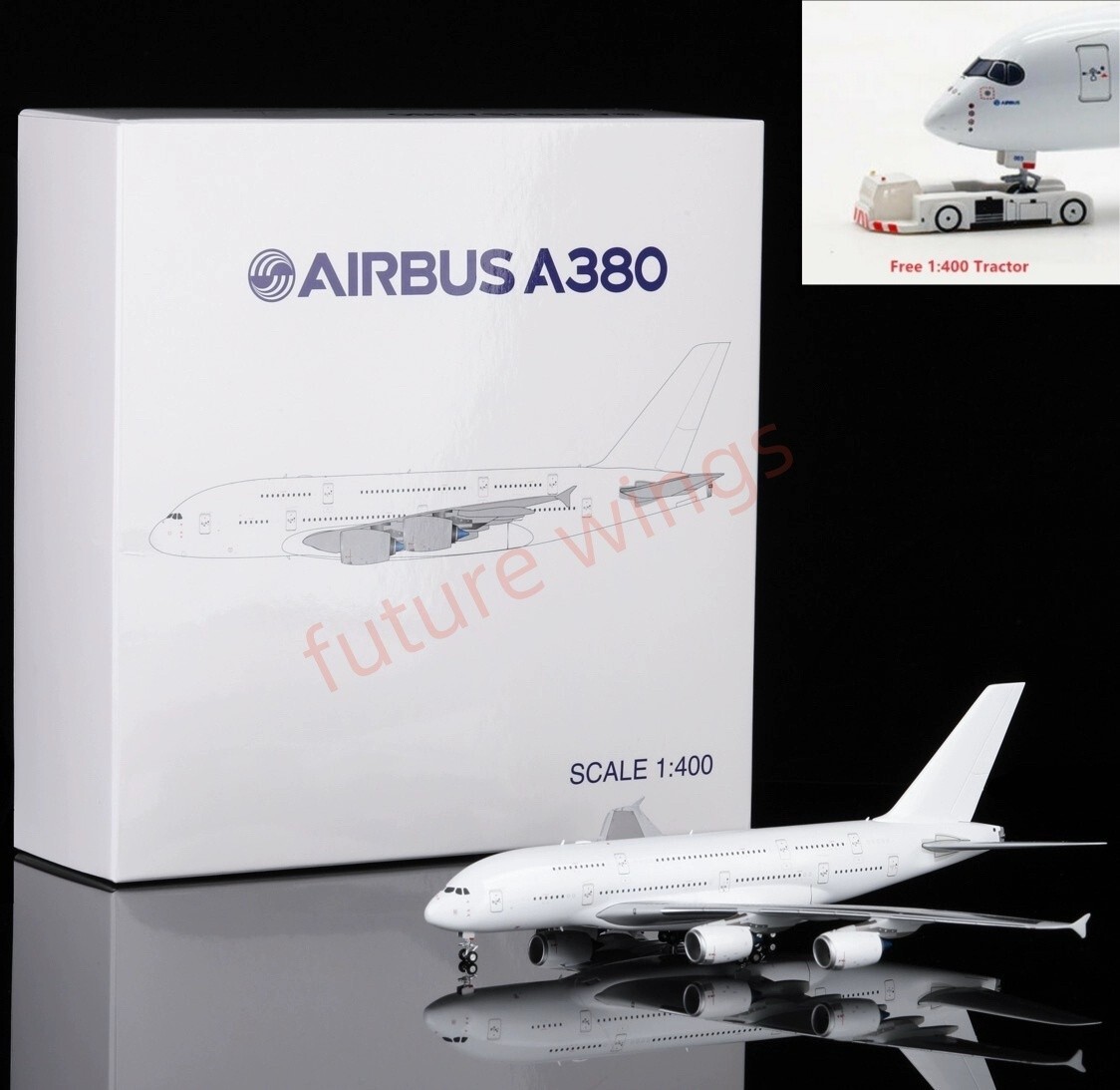 1:400 HX Models Airbus A380 Blank Aircraft Model +Free