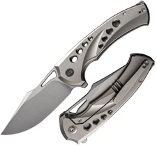 We Knife Co Ltd Frame Folding Knife 3.88" CPM-20CV Steel Blade Titanium Handle