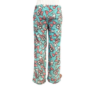 Official Disney Aristocats Marie Comfy Blue Pink Pajama Sleepwear Lounge  Pants