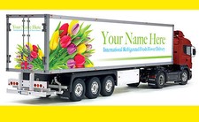 14th Maßstab Truck Individuell Kühl Anhänger Sticker Aufkleber Frische Blumen