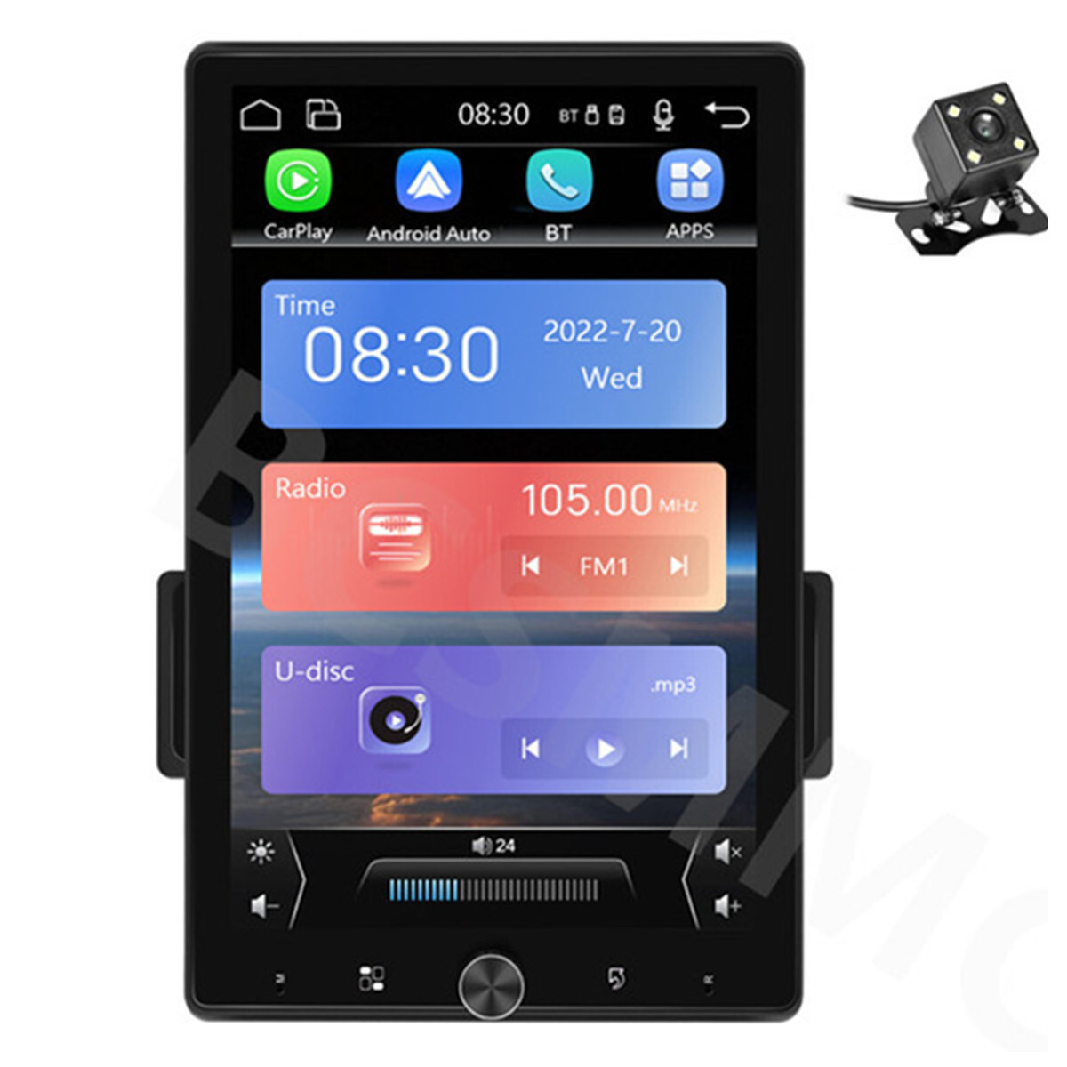 10.4-inch MP5 Car Radio with Bluetooth, Carplay, Mirror Link, and Camera