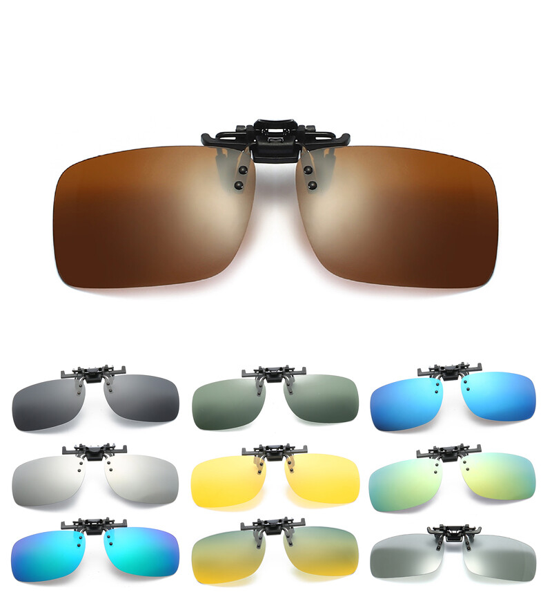 Polarized Unisex Clip On Flip Up Sunglasses for Men Women UV  display picture 1