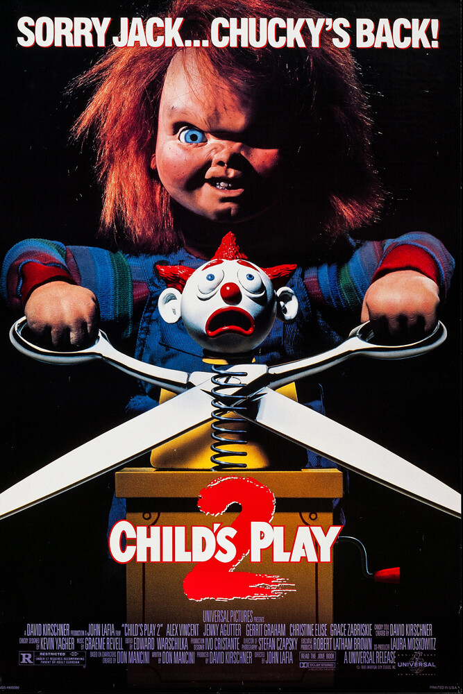 Child's Play 2 Movie Poster 24x36 Large 24inx36in Chucky | eBay