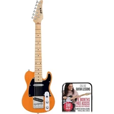 LyxPro Beginner 30" Telecaster Style Electric Guitar, Paulownia Body, Mahogany