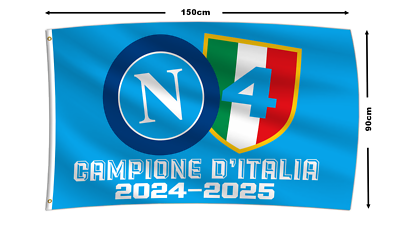 Napoli S.S.C Flag 3X5Ft Banner Azzurri Napoli Campione IItalia