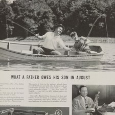 1941 Royal Portable Typewriter Arrow Model Father Son Fishing photo vintage ad thumbnail