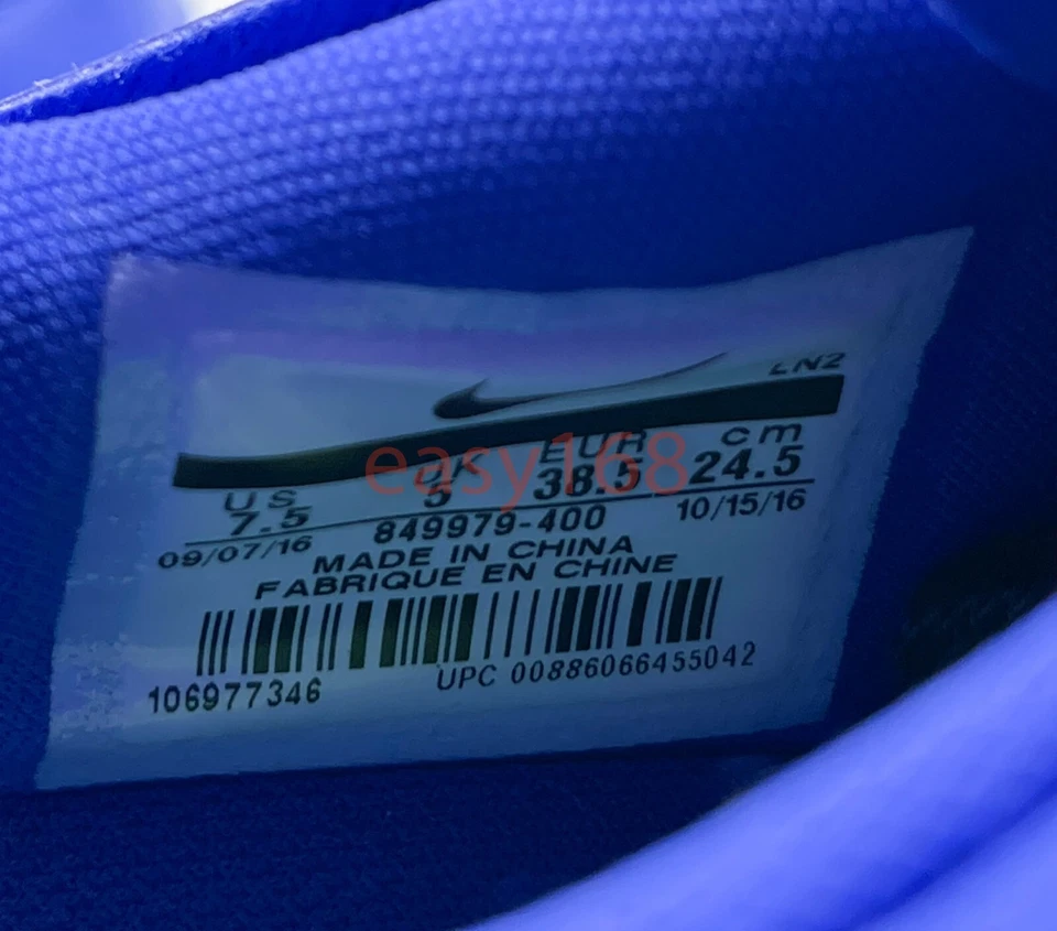 Nuevos zapatos de golf Nike Lunar Control Vapor 849979 400 azules para mujer talla 7,5 38,5 Foto 2 de 4