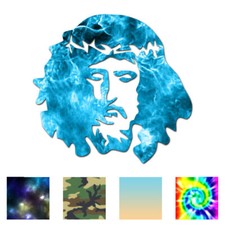 Jesus Christian Face - Vinyl Decal Sticker - Multiple Patterns Sizes - ebn905