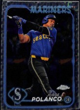 2024 Topps Chrome Update USC177 X-Fractor & Base Jorge Polanco, Seattle Mariners