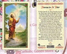 Saint Peter - Novena to St. Peter - Laminated Holy Card