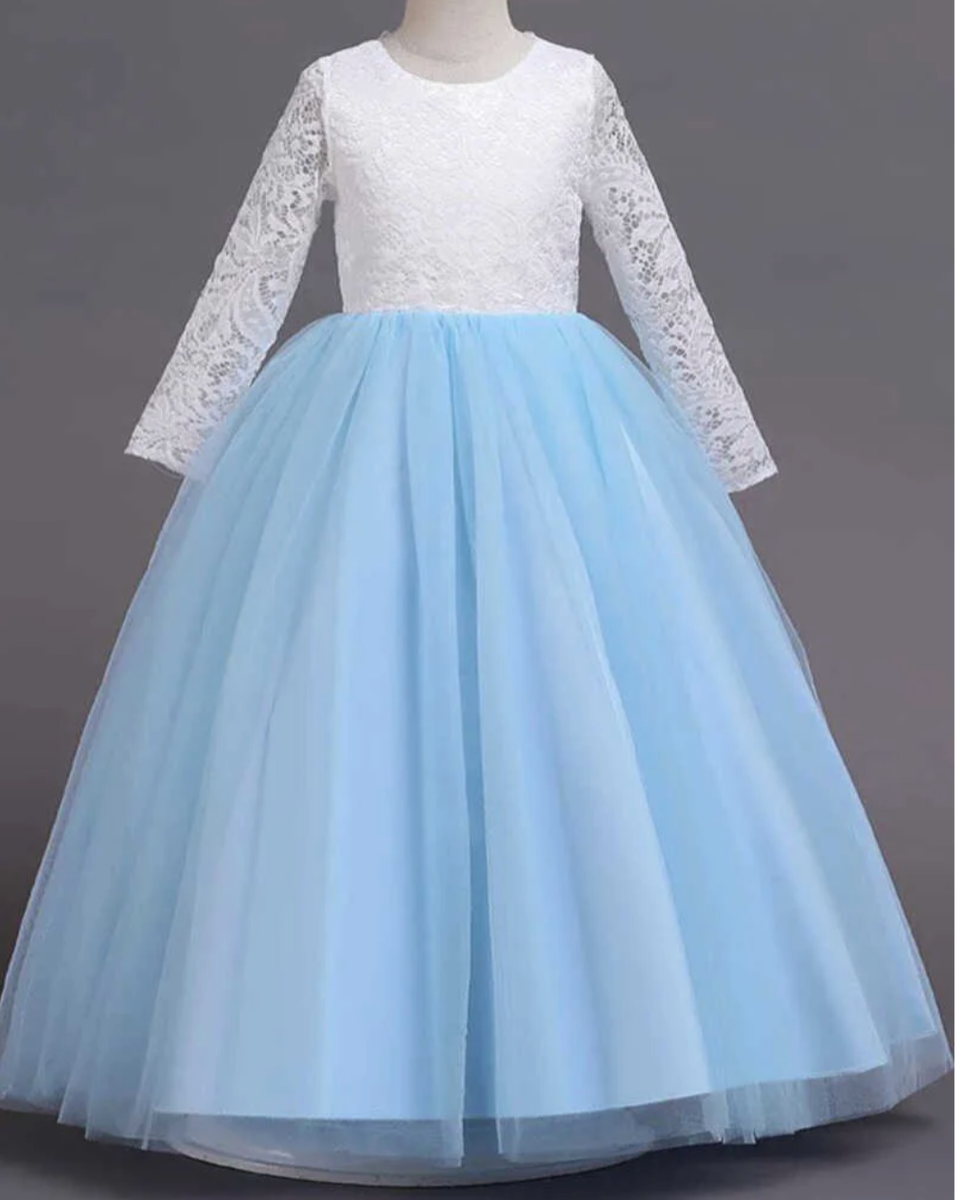 disney princess holiday dress Frozen Bday Dress A-Line Flower Girl Dress 120 cm disney princess winter outfits cartoon