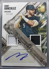 ROMY GONZALEZ 2022 Diamond Kings Dual Patch Auto Rookie RPA Gold /99 WHITE SOX