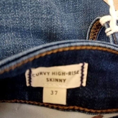 Madewell Jeans Sz 37 / 24 Plus Size Curvy High Waist Rise Skinny Medium Wash Nwt - Picture 6 of 7