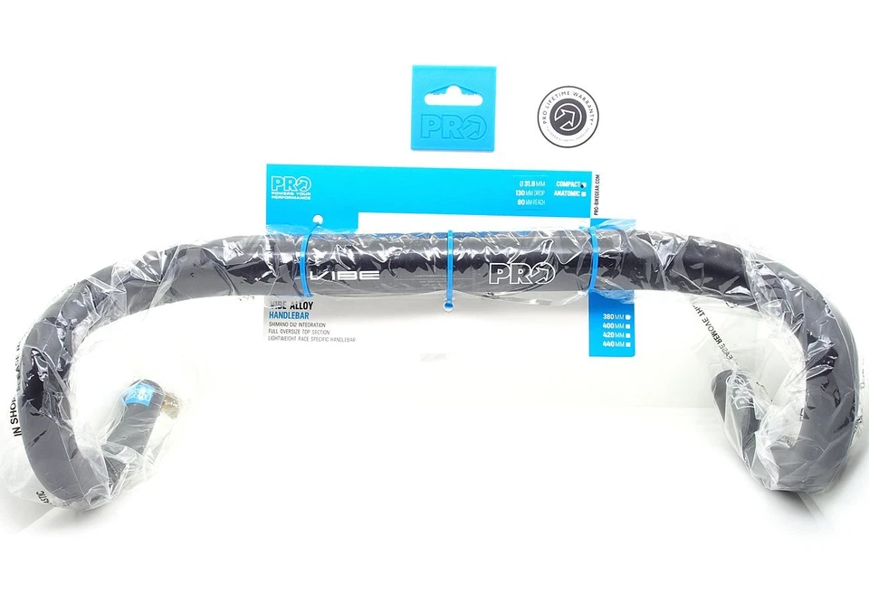 New Shimano PRO Vibe Road Bike Handlebar/Drop Bar 31.8mm x 38cm Compact fits Di2 - Image 2 of 4