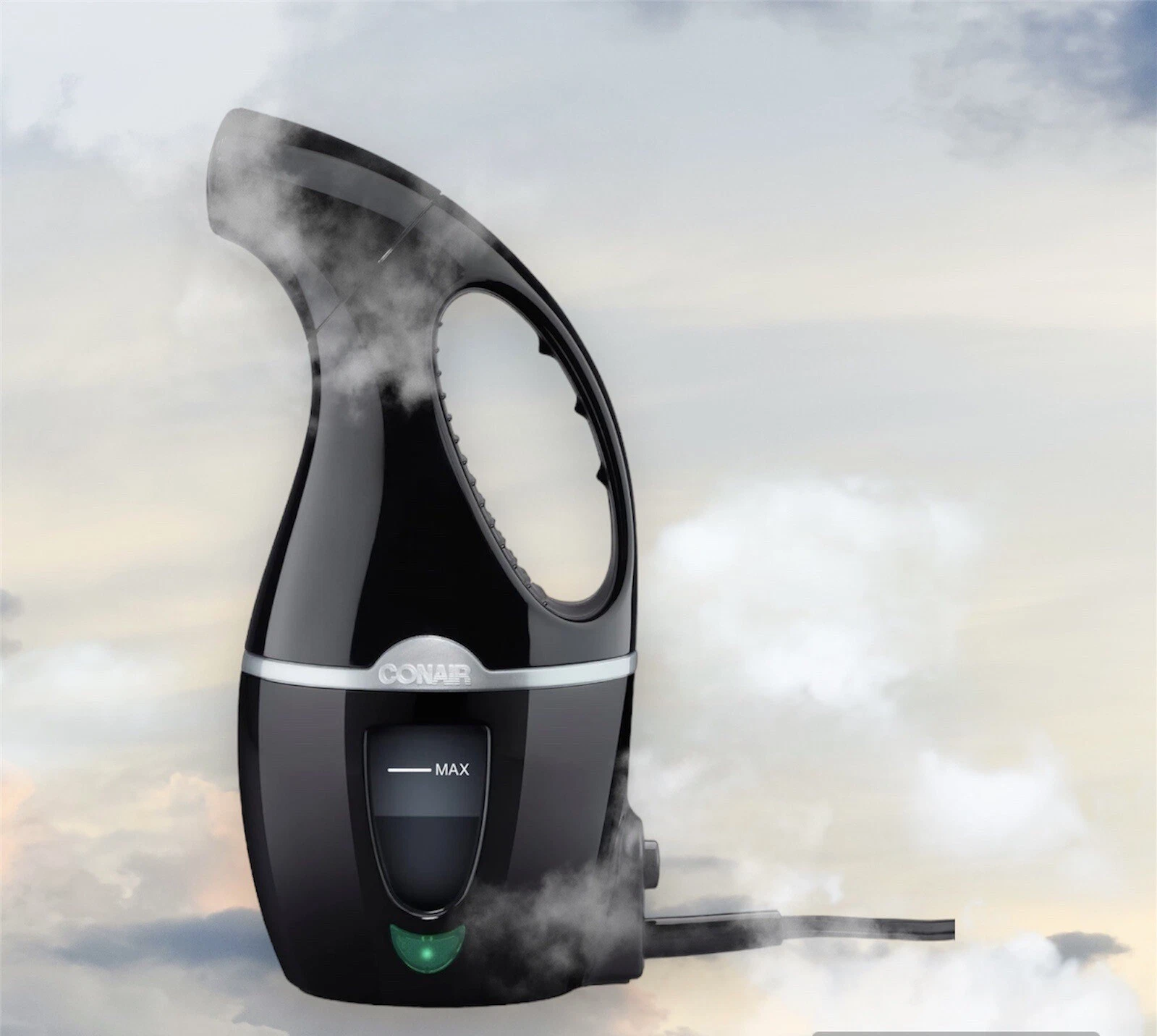 Conair Complete Steam Travel Fabric Steamer, Spill Protection - Black - 1100W