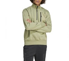 Adidas Men's City Escape Fleece Half Zip Sweatshirt Tent Green SZ Medium