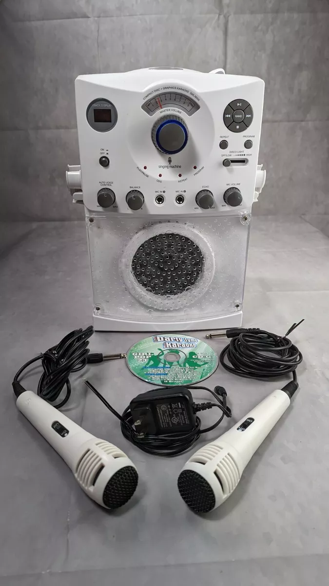 The Singing Machine SML-385W CDG Karaoke Machine With Sound and Disco Light  System