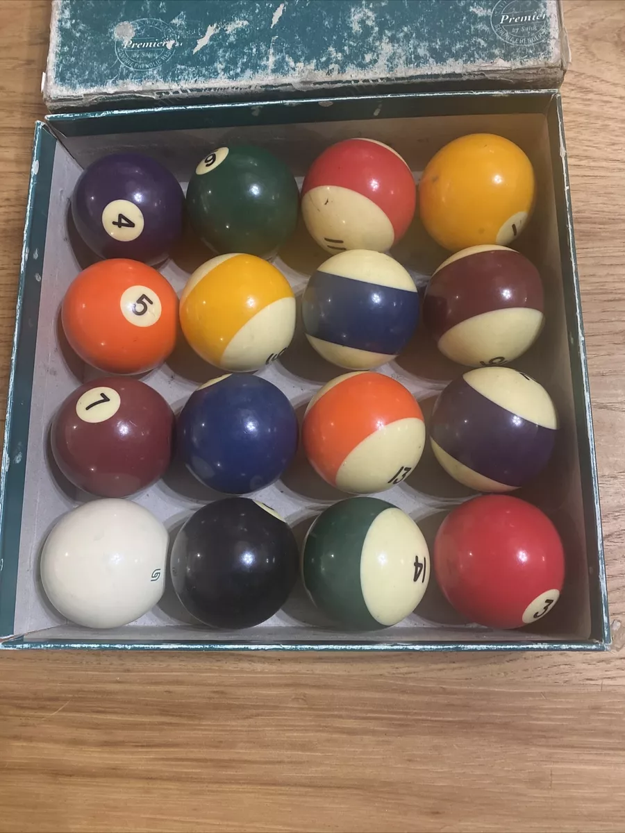 Vintage Aramith Pool Balls 8 Ball Billiards Game Set of 