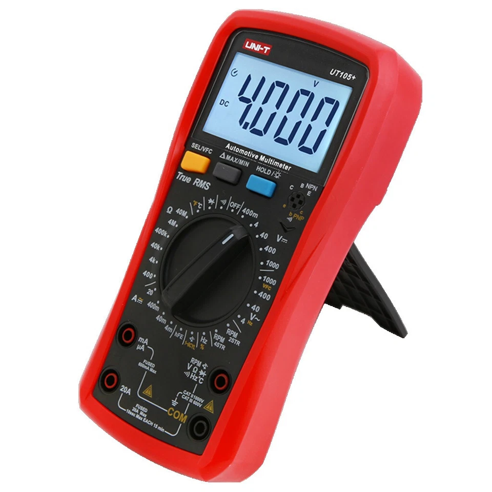 KFZ Digital 4000C Auto-Multimeter 20A 1000V DWELL 1-8 Cyl RPM Temperatur 1000℃ - Bild 2 von 4