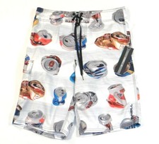 O'Neill Aruba Crushed Can White Boardshorts Swim Trunks Men's NWT