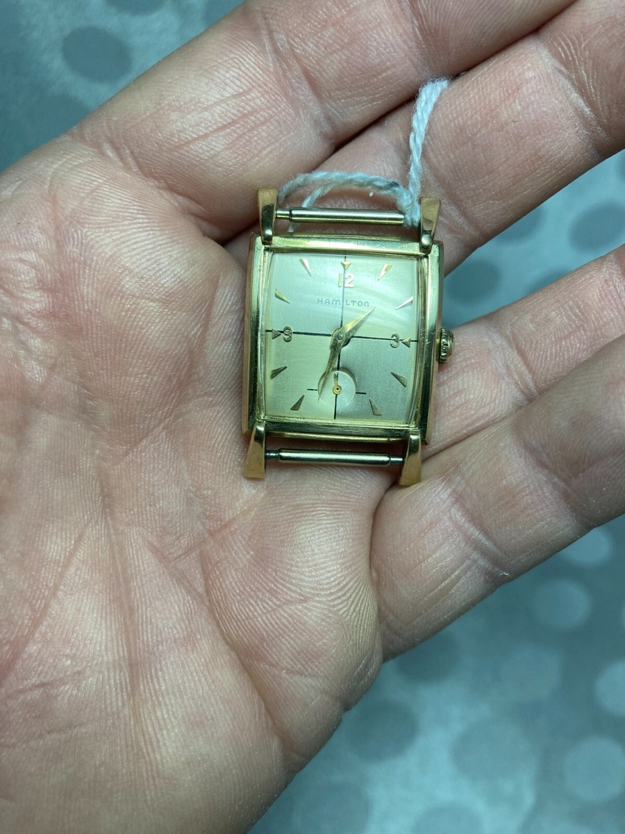 Beautiful Vintage HAMILTON TRENT 22 Jewels Mens Tank Wrist Watch