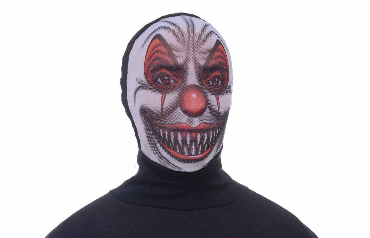 Disappearing Man Hooded Costume Mask Adult: Scary Clown One Size