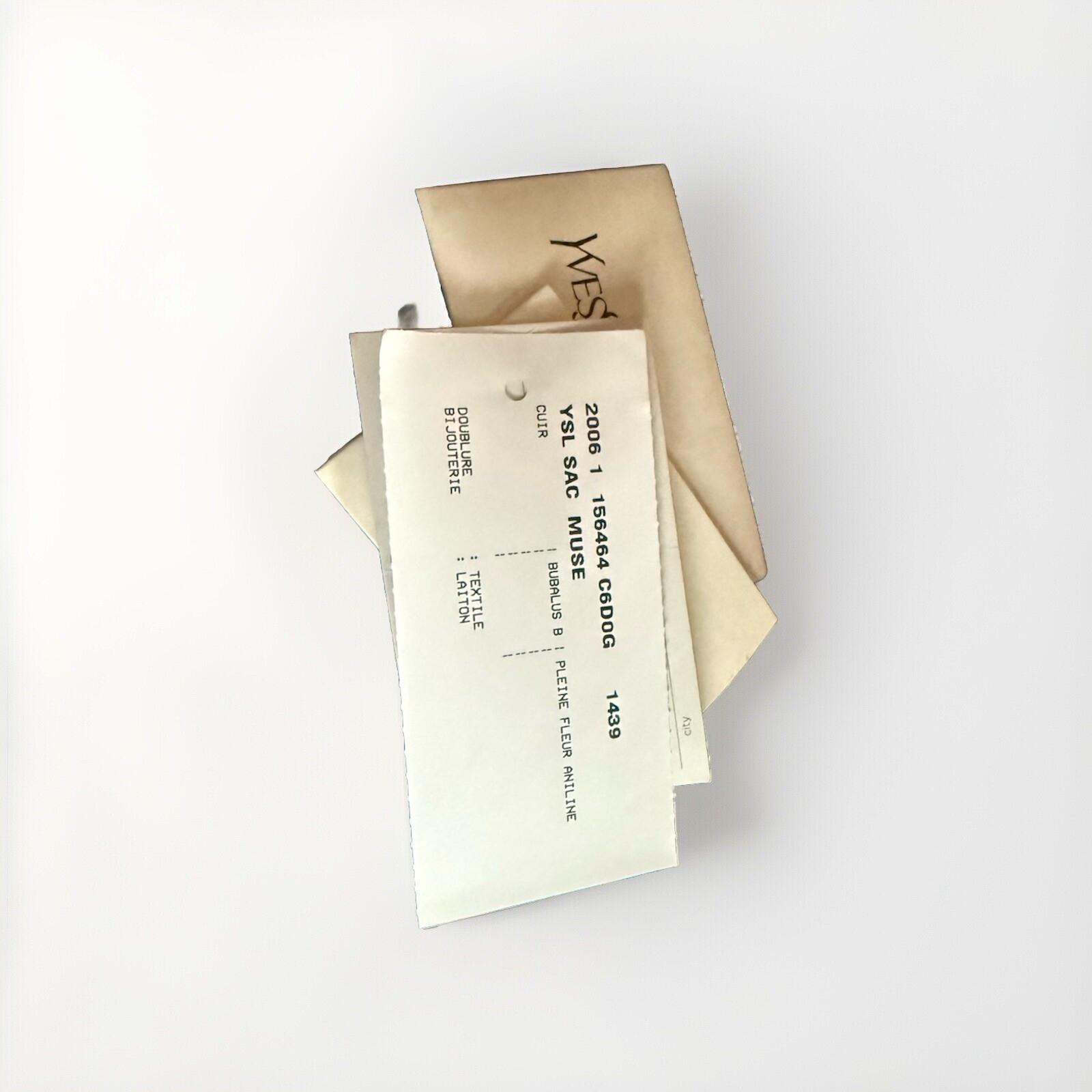 Borsa a tracolla Yves Saint Laurent YSL M in pelle beige da donna con chiave